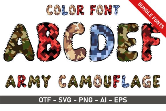Army Camouflage Bundle: A Font for Bold Digital Branding