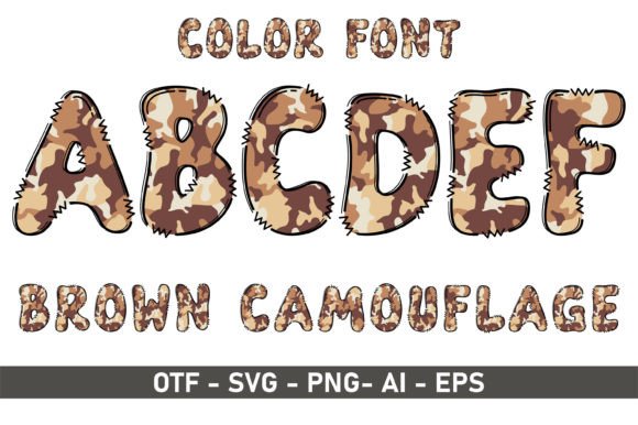 Brown Camouflage: A Font That Adds Character to Your Digital Brand