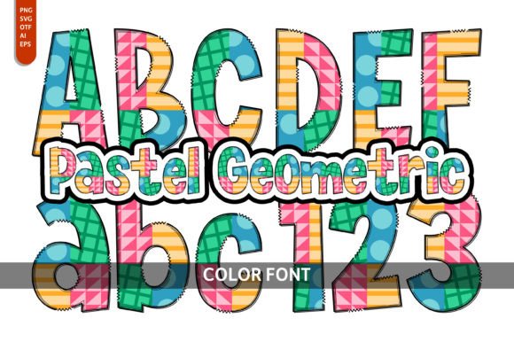 Pastel Geometric: A Font That Speaks in Color
