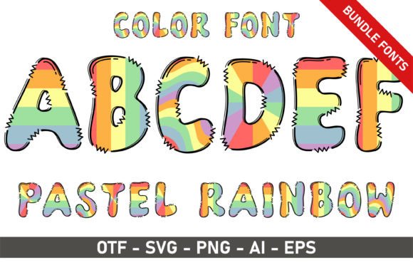 Pastel Rainbow Bundle: A Font for Campaigns That Pop