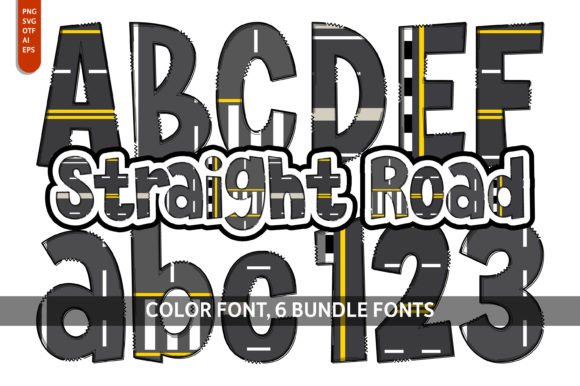 Straight Road Bundle: A Playful Font for Creative Branding
