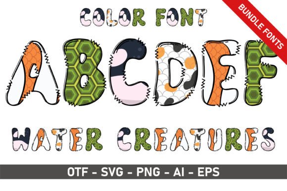 Water Creature Bundle: A Playful Font for Creative Campaigns